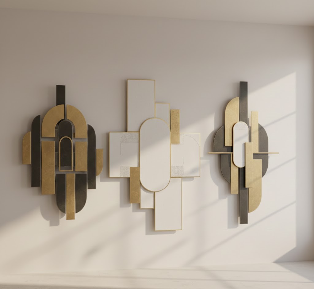 Geometric wall sculpture collection